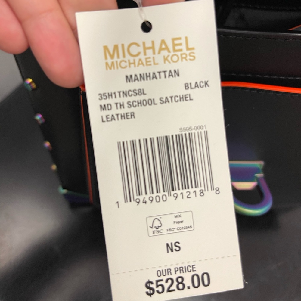 Michael Kors Black Bag with Rainbow Accents - Picture 8 of 8
